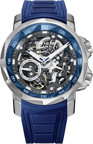 FEICE FM511 Skeleton Auto Watch, Sapphire Luminous 5ATM Steel Strap
