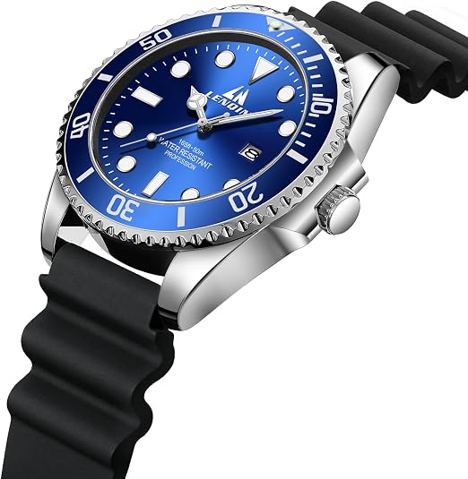LN LENQIN Mens Watches Stainless Steel Waterproof Watch for Men