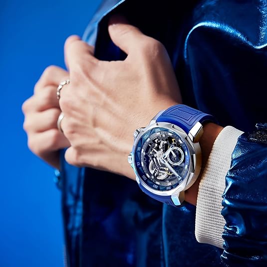 FEICE FM511 Skeleton Auto Watch, Sapphire Luminous 5ATM Steel Strap