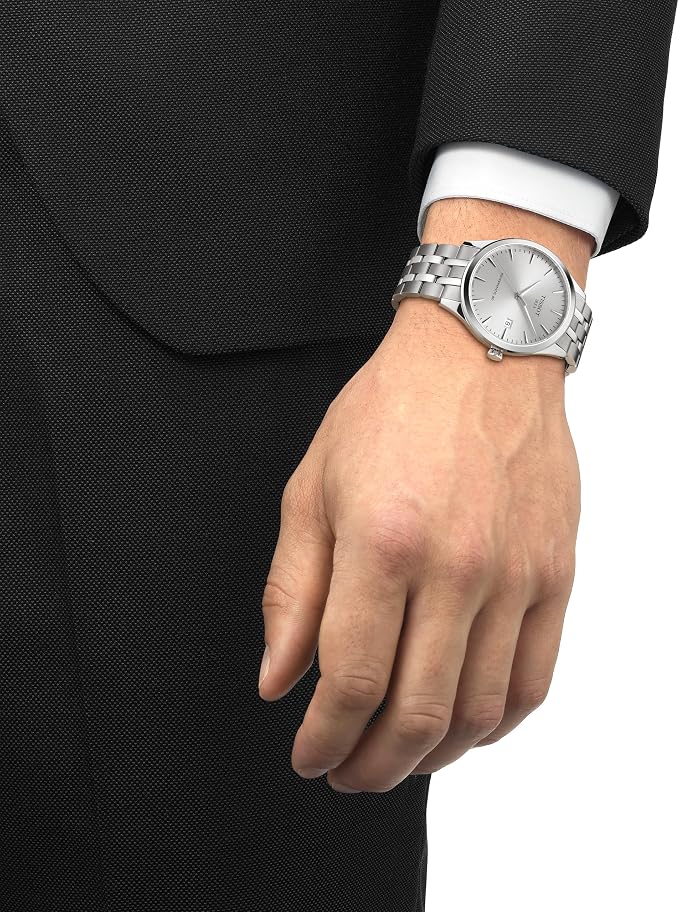 Tissot Classic Dream 40mm, Swiss Automatic Watch for Men, Stainless Steel Case, Silver Dial